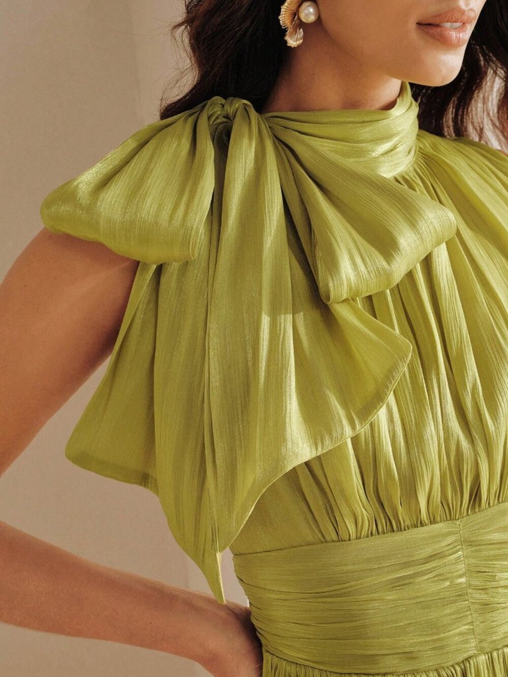 Mustard Yellow Elegant Women's Long Dress